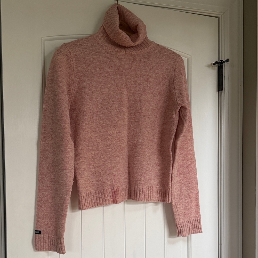 Abercrombie & Fitch Blush Pink Lambswool Turtleneck Sweater